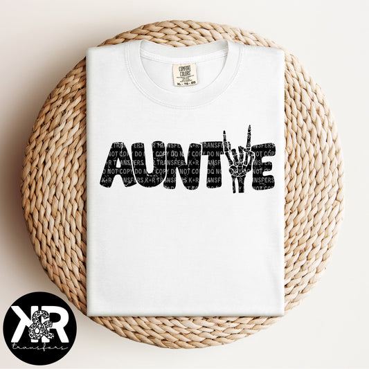 Auntie (Black Ink) *RTS - Screen Print Transfer*