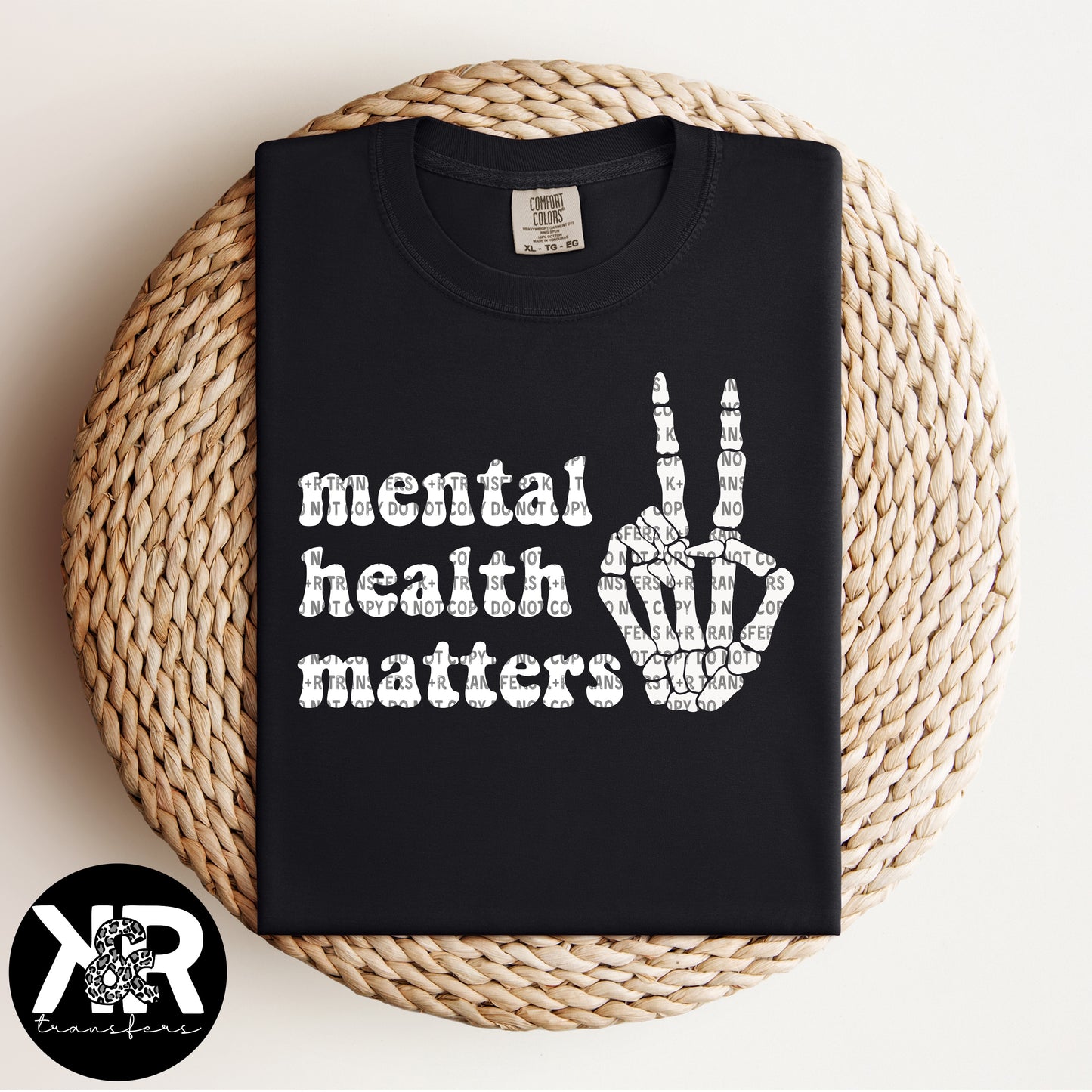 Mental Health Matters (White Ink) *RTS Screen Print Transfer*