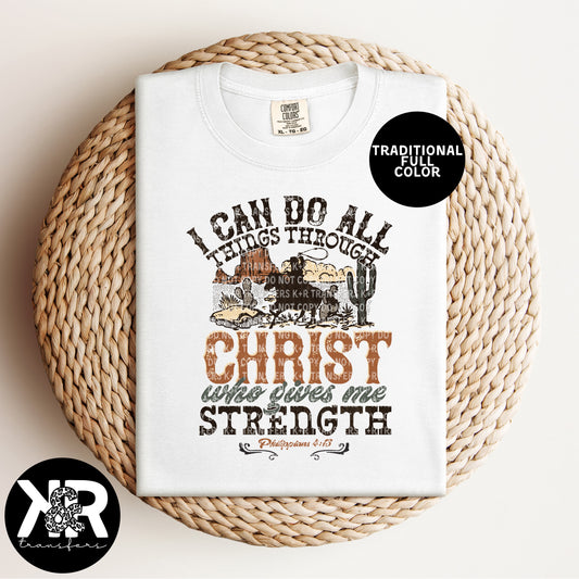 I Can Do All Things Through Christ *RTS Screen Print Transfer*