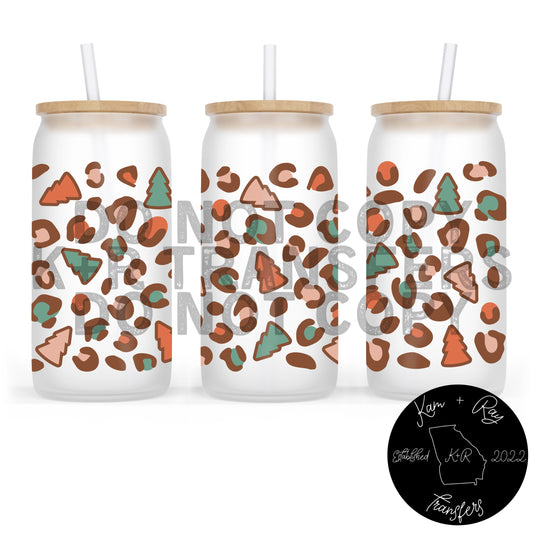 Leopard Christmas Trees *16 oz UVDTF Wrap*