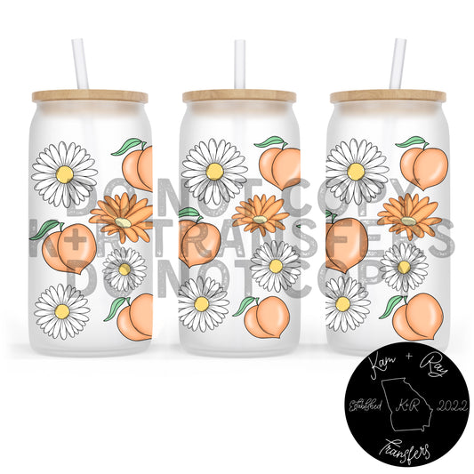 Peaches and Daisies *16 oz UVDTF Wrap*