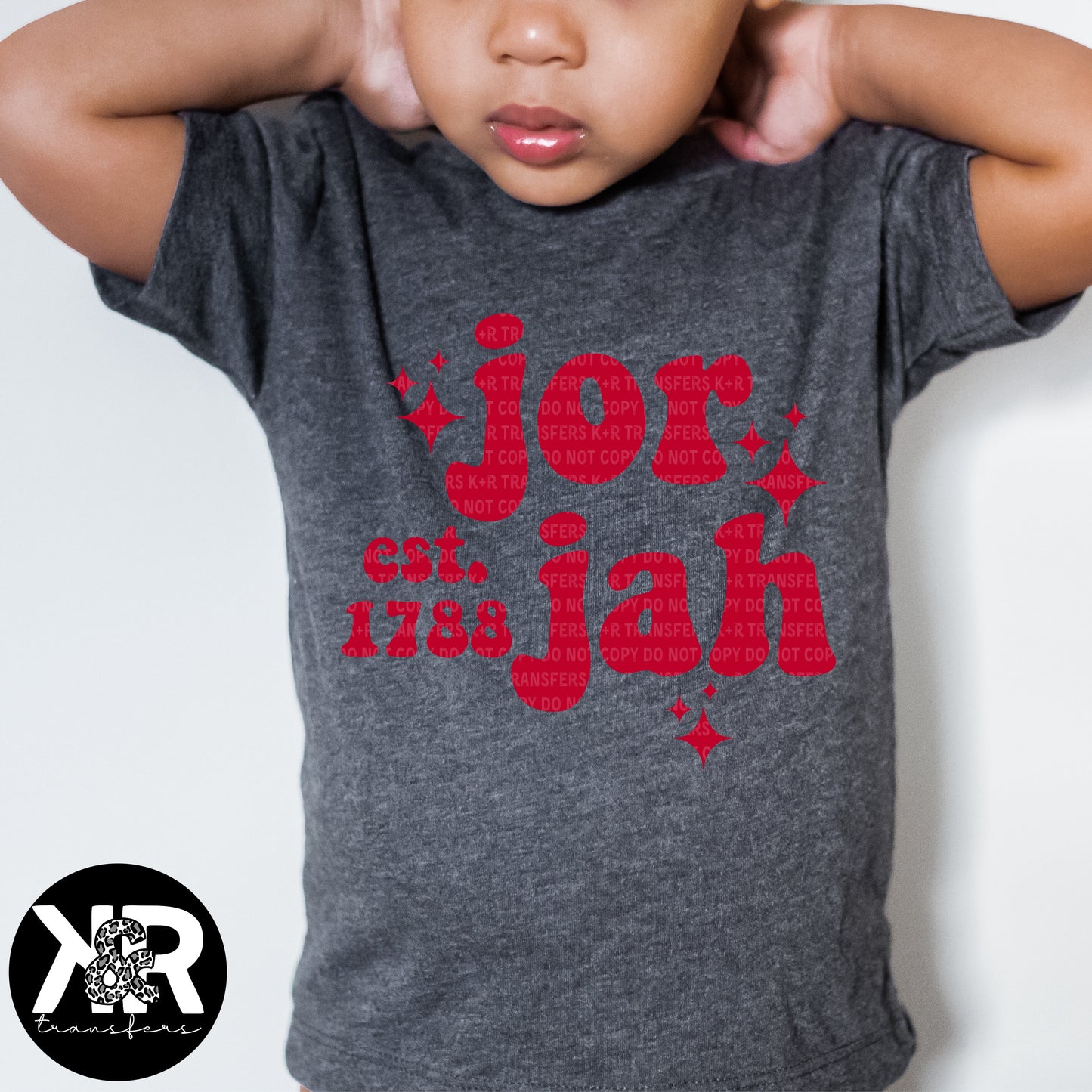 Jor Jah - Youth (Red Ink) *RTS Screen Print Transfer*